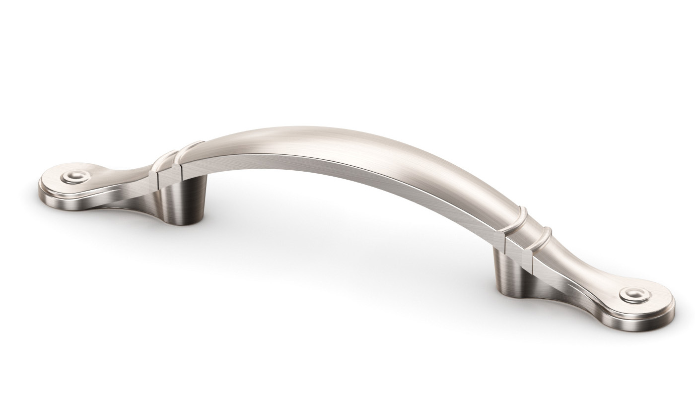 Satin Nickel Ringed Arch Pull